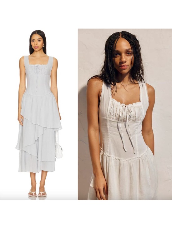 Free People Dresses & Skirts - Free People In My Dreams Midi Dress in Pearl Blue